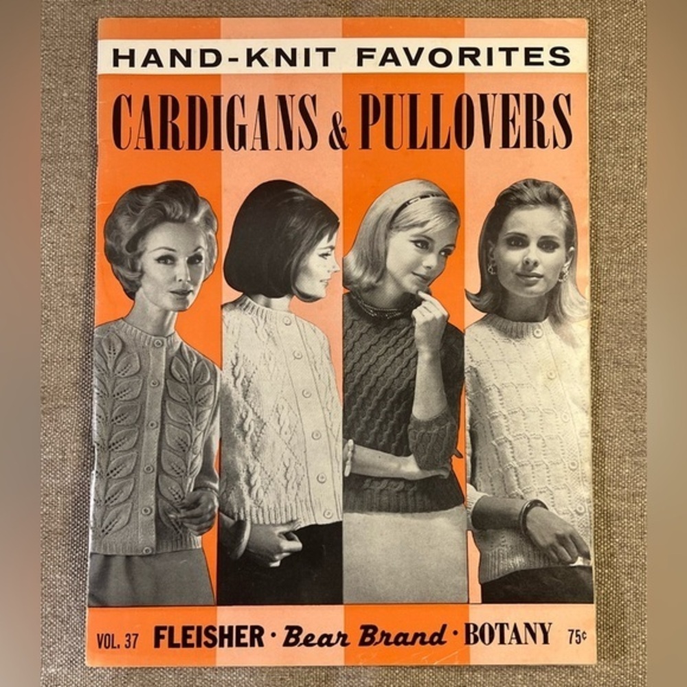 Vintage Hand-Knit Cardigans & Pullovers Vol. 37 Fleisher Bear Brand